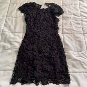 Romance Language Black Backless Dress